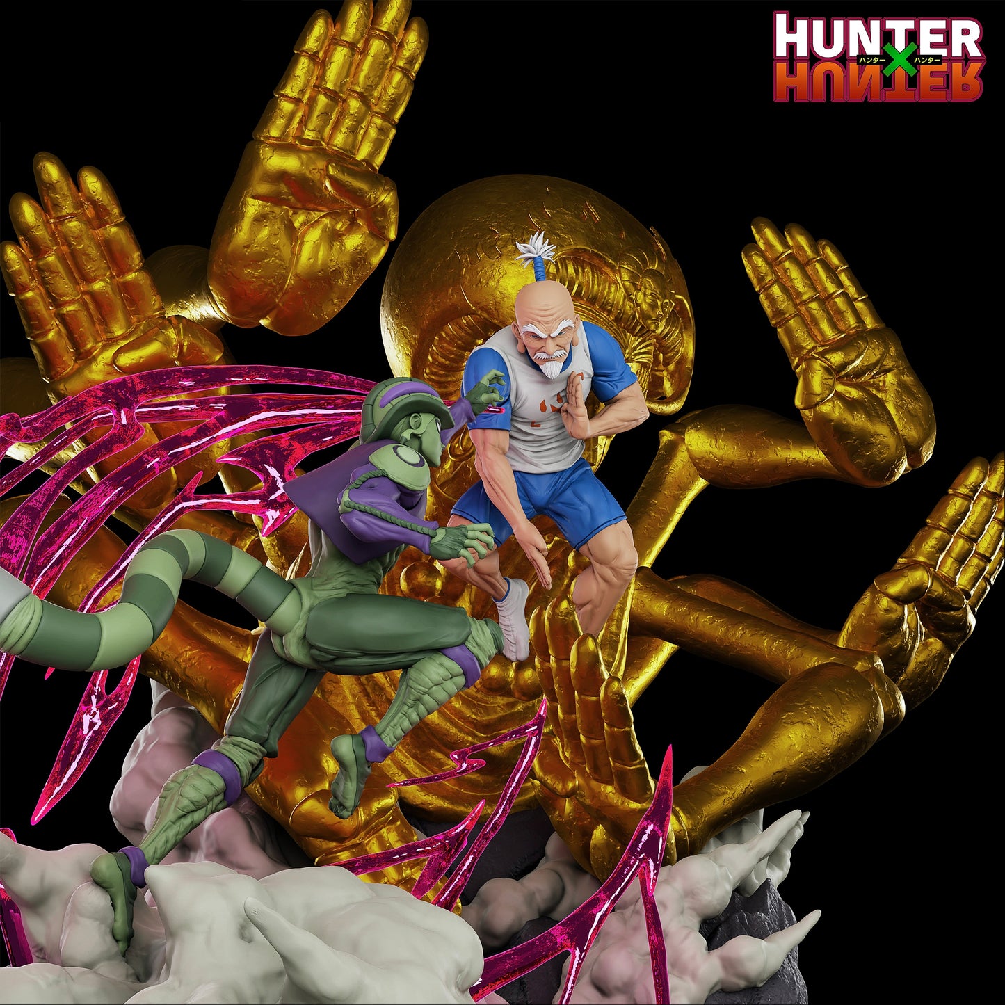 Hunter X Hunter STL File 3D Printing Design File Anime Netero vs Meruem Character 0238