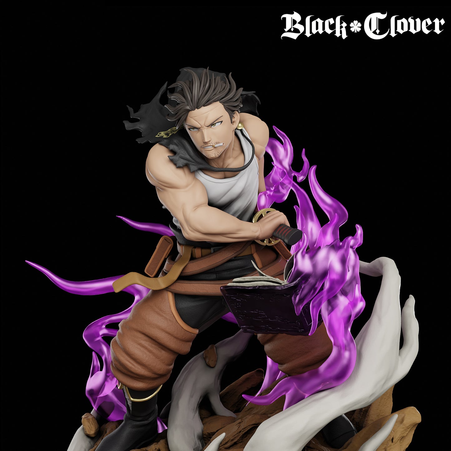 Yami Sukehiro STL File 3D Printing Design File Anime Black Clover Character 0240