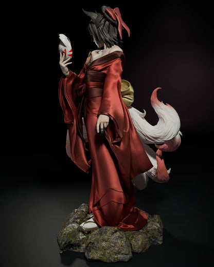 Amaterasu STL File 3D Printing Digital Fantasy Figure STL File 0188