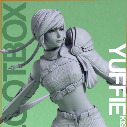 Final Fantasy Character Yuffie STL File 3D Printing Digital STL Design Game Character 0137