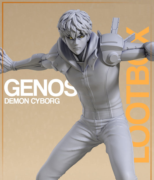One Punch Man STL File 3D Printing Design Anime Character Genos STL File 0141