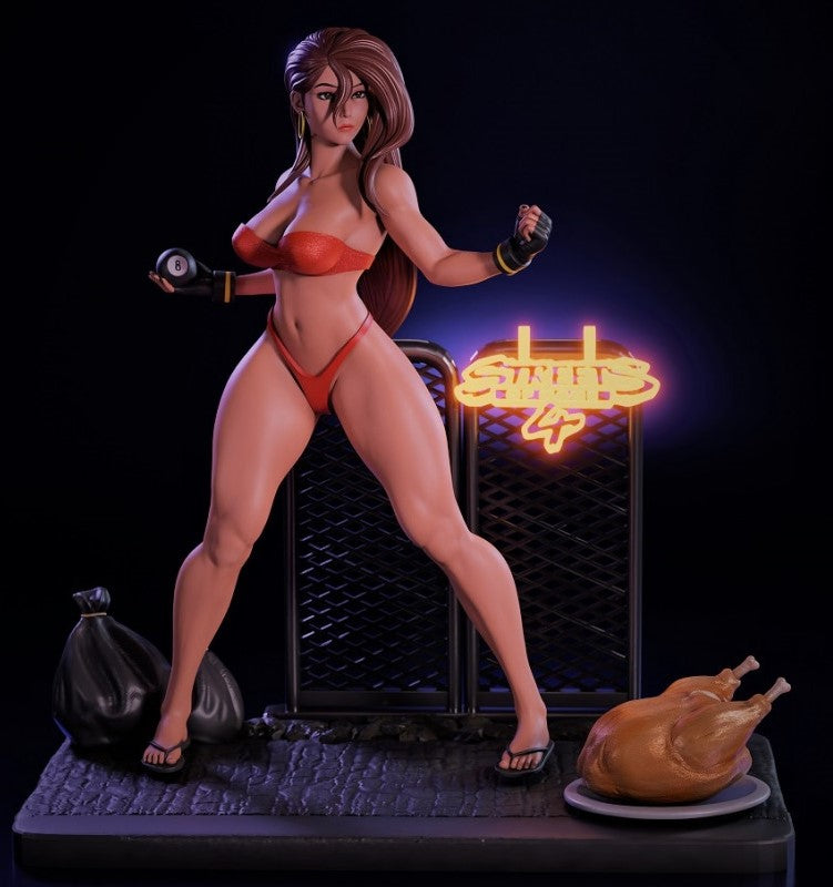 Blaze STL Street Fighter STL File 3D Printing Digital STL File Game Character Female Figure S079
