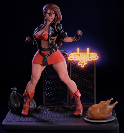 Blaze STL Street Fighter STL File 3D Printing Digital STL File Game Character Female Figure S079