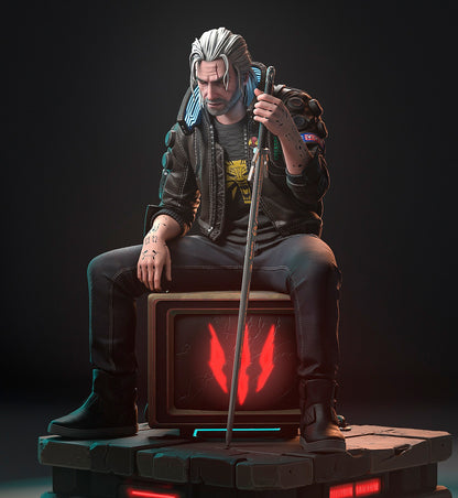 Witcher Geralt STL File 3D Printing Design Game Character Geralt STL File 0299