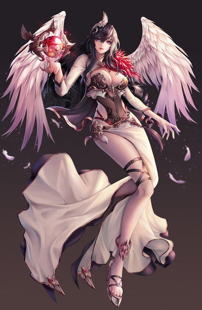 Fantasy Angel Character STL File 3D Printing Digital STL File Anime Girl Figure 0078