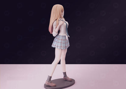 Mi personaje querido de vestir Archivo STL Impresión 3D Archivo STL digital Marin Anime Girl Personaje 0084