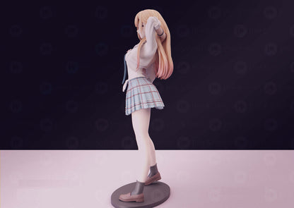 Mi personaje querido de vestir Archivo STL Impresión 3D Archivo STL digital Marin Anime Girl Personaje 0084