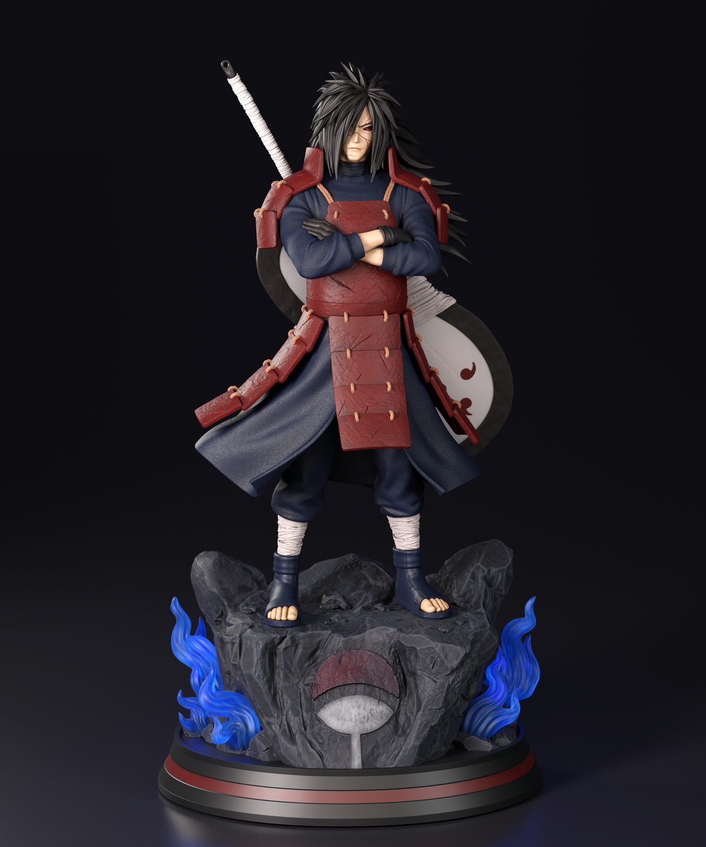 Madara Uchiha Bust STL File 3D Printing Digital Naruto Figure STL File 0245