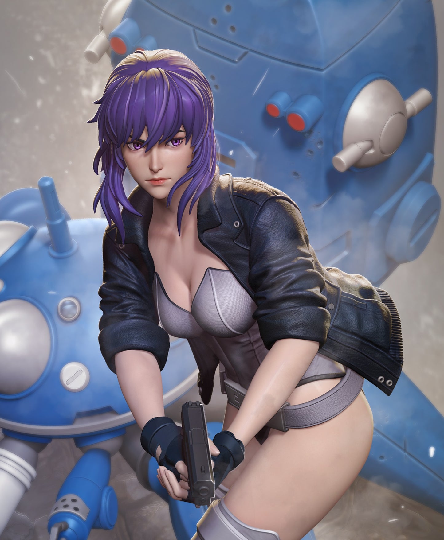 Ghost In The Shell STL Kusanagi STL Fichier Impression 3D Numérique STL Design Anime Character 0155