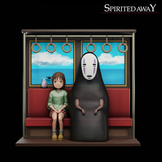 Spirited Away STL File 3D Printing Design File Anime Chihiro and Kaonashi Character 0243