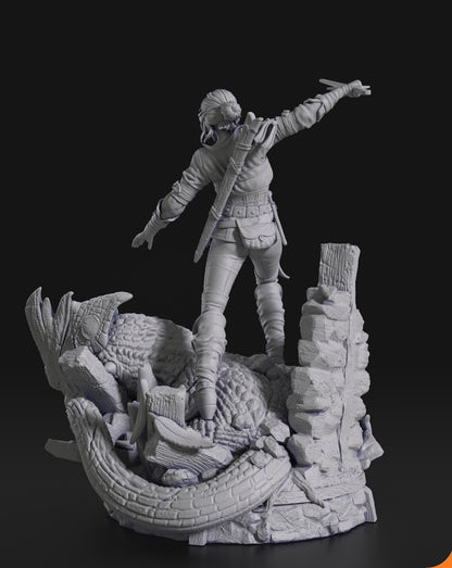 Witcher Ciri STL Archivo 3D Impresión Diseño Juego Personaje Ciri STL Archivo 0156