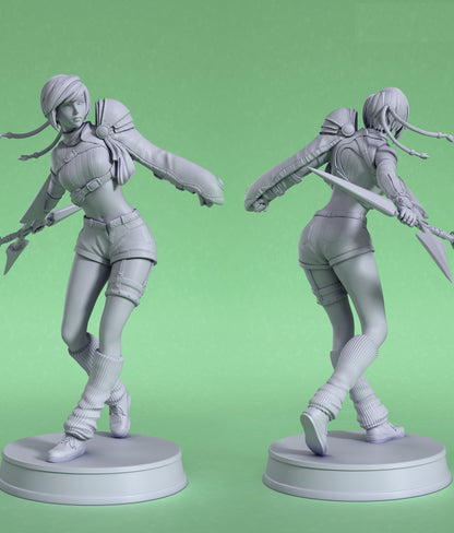 Final Fantasy Personaje Yuffie STL Archivo 3D Impresión Digital STL Diseño Personaje del Juego 0137