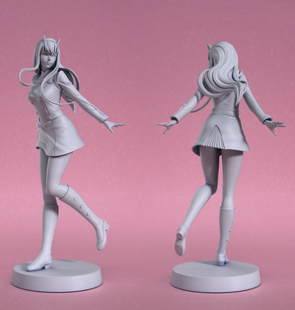 Darling en el archivo STL Franxx Diseño de impresión 3D Personaje de anime Cero Dos Archivo STL 0144