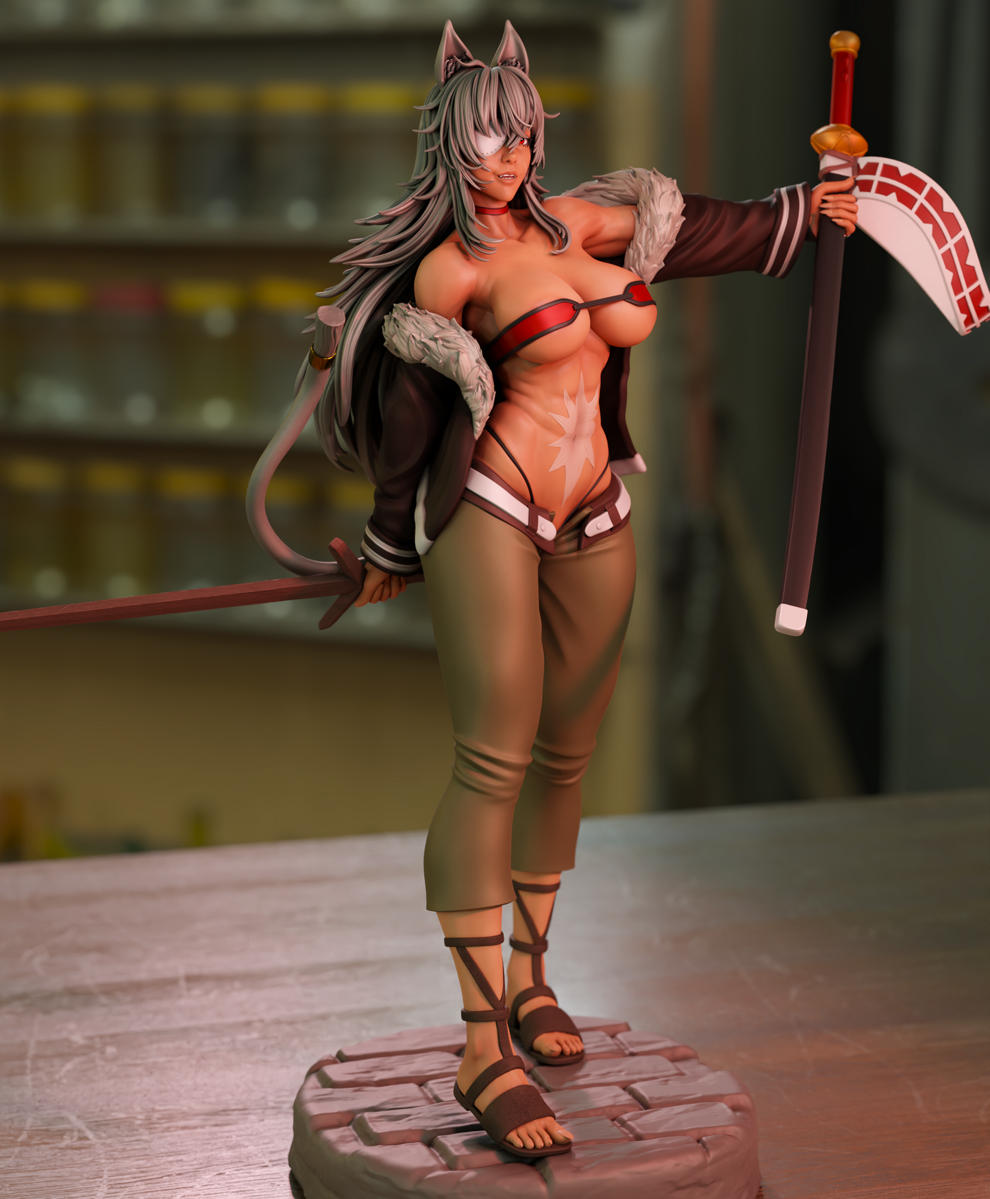 Mushoku Tensei STL File 3D Printing Design Anime Character Ghislaine STL File 0221