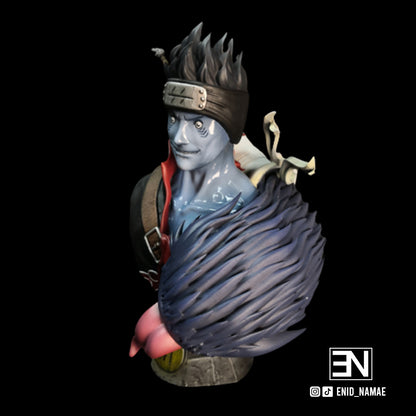 Hoshigaki Kisame Bust STL File 3D Printing Digital Anime Naruto Figure STL File S084