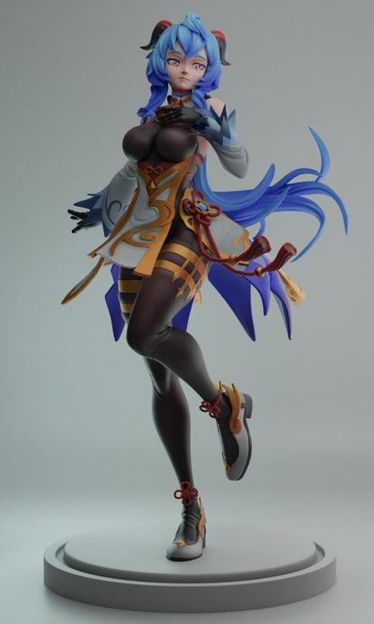 Genshin Impact Archivo STL Impresión 3D Archivo STL digital Personaje del juego Ganyu Figura 0095
