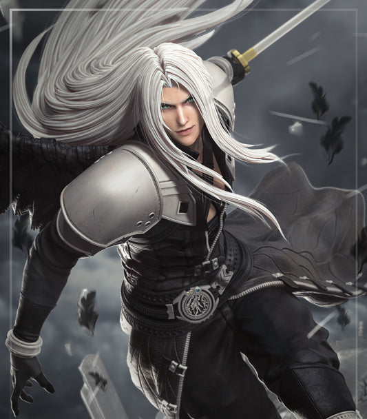 Final Fantasy Character Sephiroth STL File 3D Printing Digital STL Design Game Character 0171
