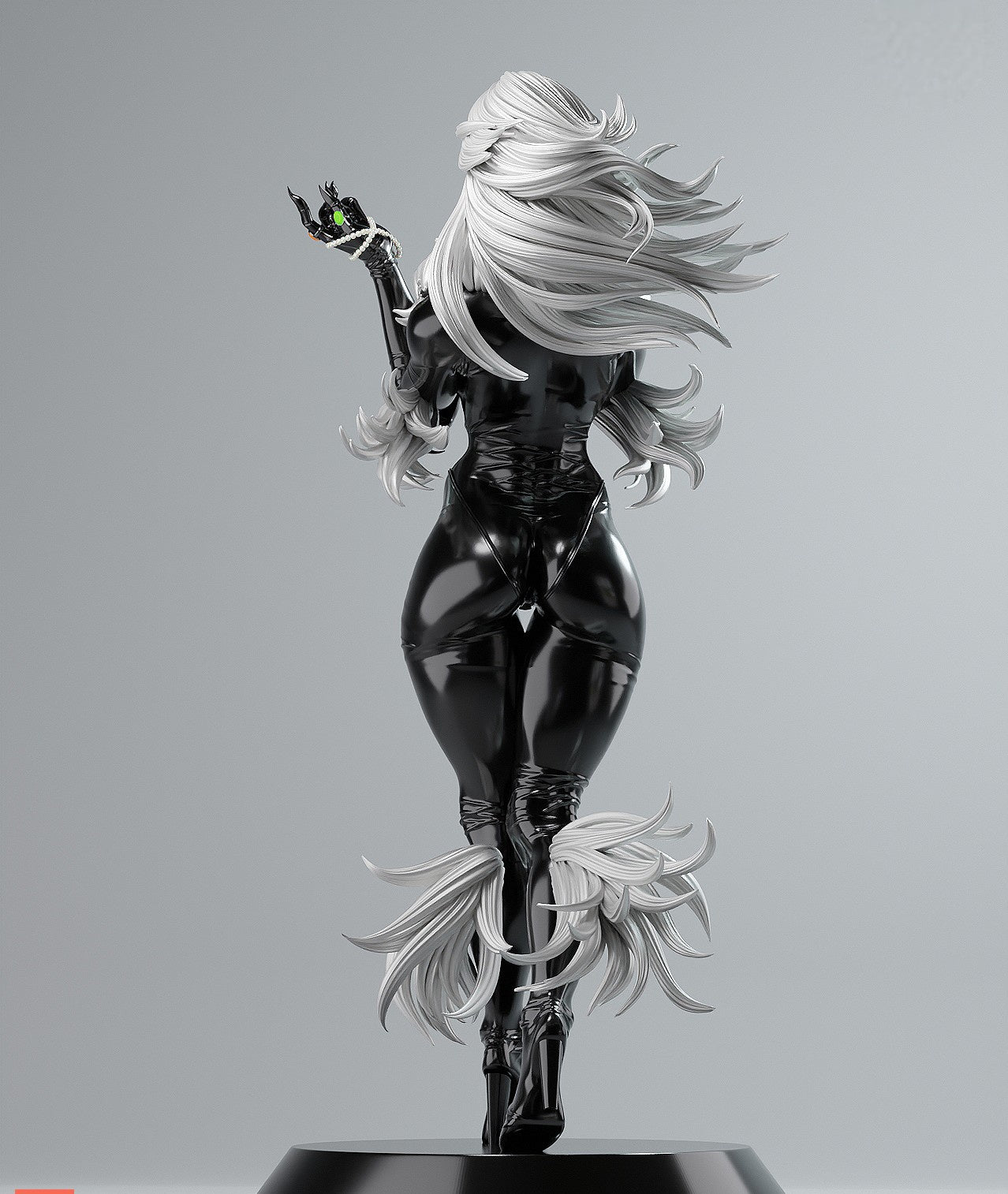 Felicia Black Cat Mujer Archivo STL Impresión Digital 3D Archivo STL Personajes de Película Figura Femenina 0005