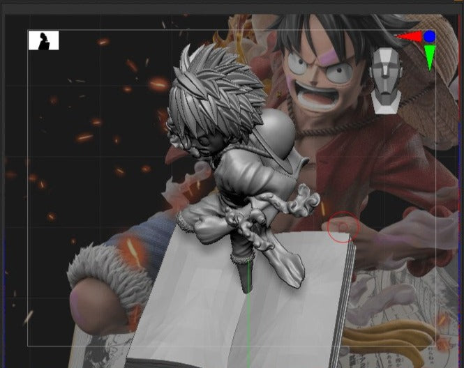 Luffy STL Fichier Impression 3D Fichier STL numérique Anime One Piece Personnage S003