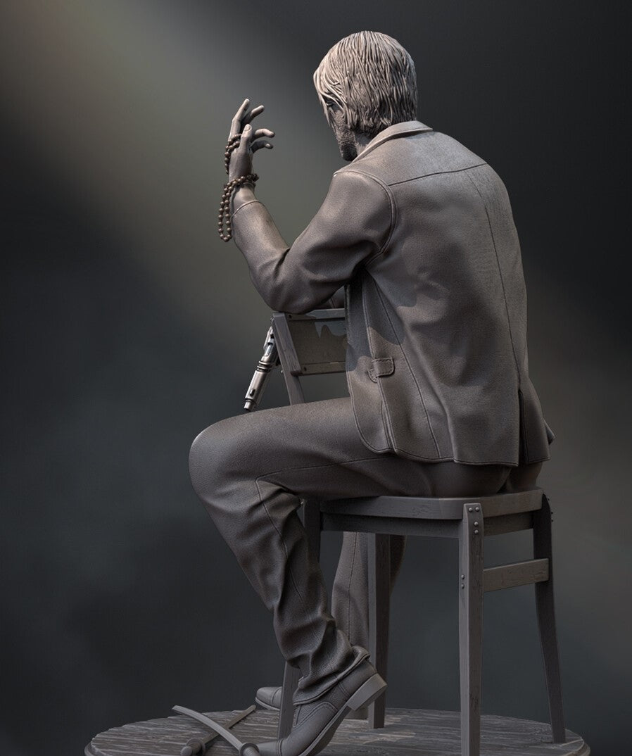 John Wick STL File Impression 3D Fichier STL numérique Personnage de film Assassin Figure 0074