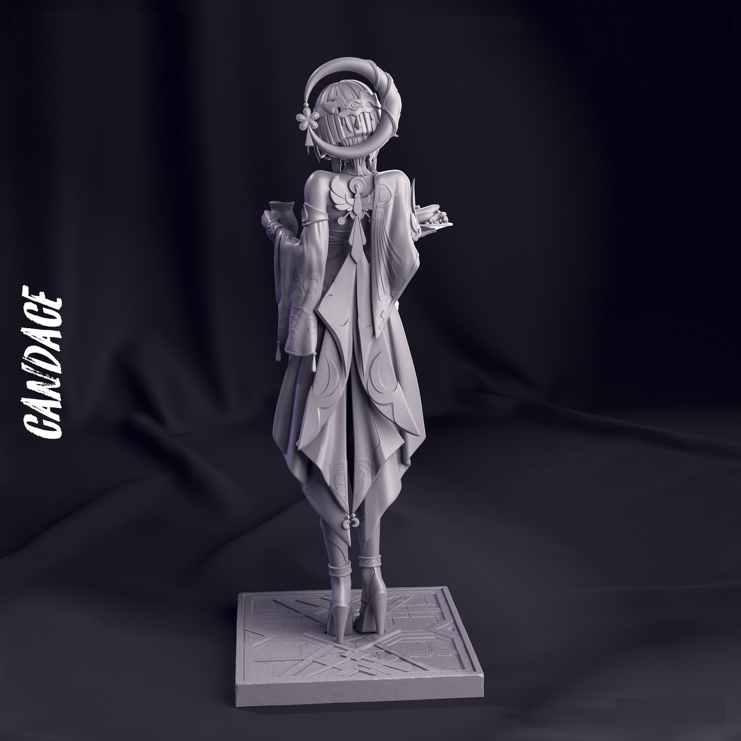 Genshin Impact Girl STL Archivo Impresión 3D Archivo STL digital Personaje del juego Candace Figura 0061