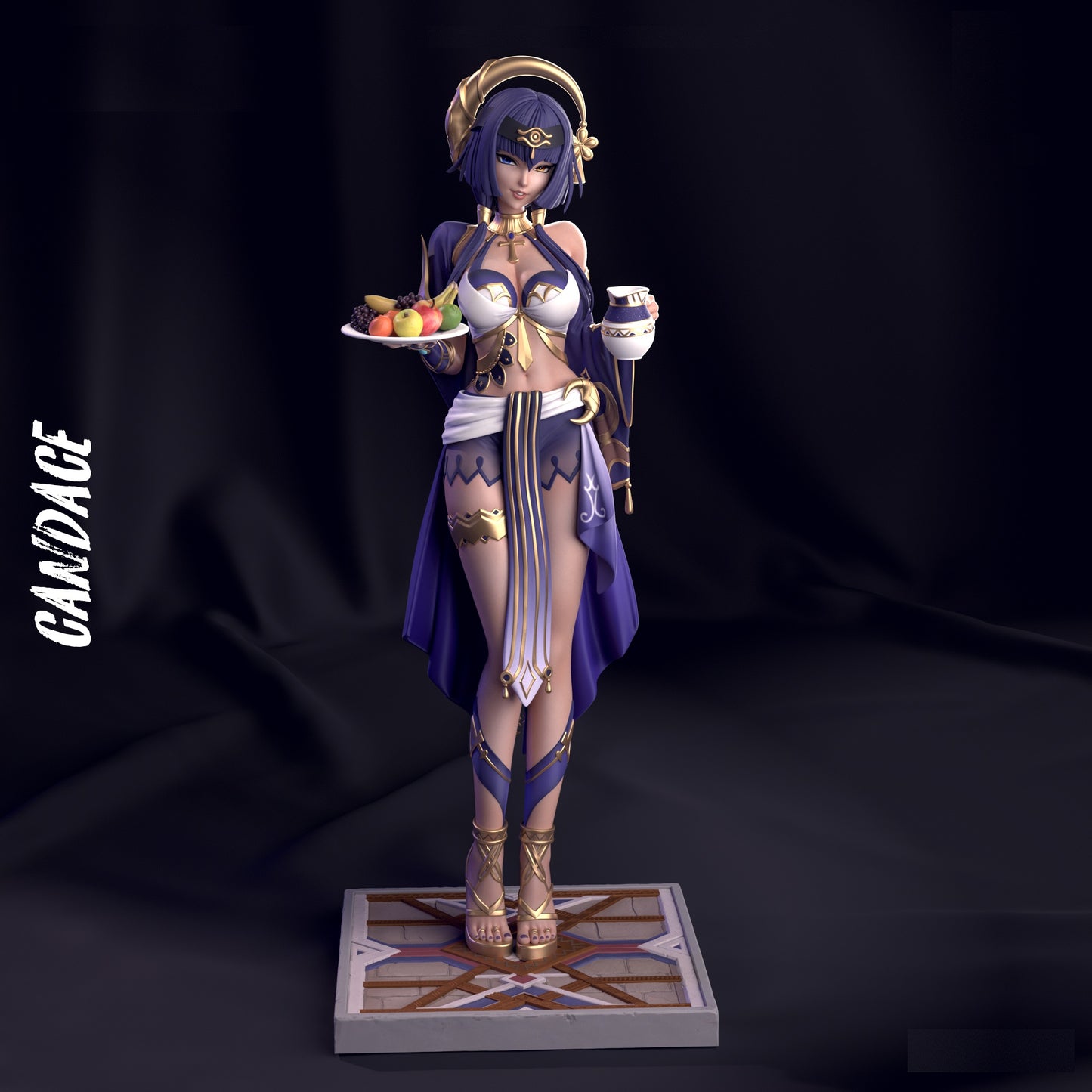 Genshin Impact Girl STL File Impression 3D Fichier STL numérique Personnage de jeu Candace Figure 0061