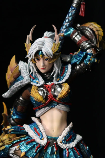 Monster Hunter Woman STL File 3D Printing Digital STL File Girl Game Characters Female Figure 0006