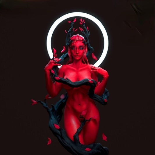 Demon Queen STL File 3D Printing Digital STL File Fantasy Character Female Figure 0019