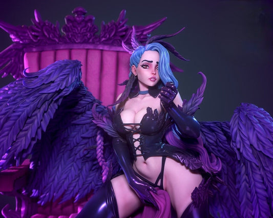 Dark Angel Female STL File 3D Printing Digital STL File Game Character Girl Figure 0020