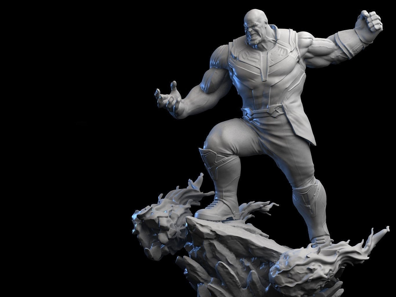 Thanos Movie Character STL File 3D Printing Digital Marvel Avengers Figure STL File 0045