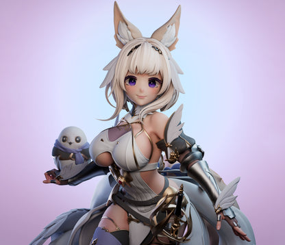 Cute Bunny Girl STL File 3D Printing Digital STL File Female Figure 0007