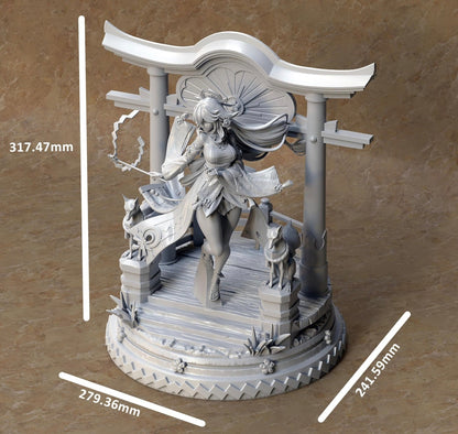 Genshin Impact STL File 3D Printing Digital STL File Game Character Yae Miko Figure 0014
