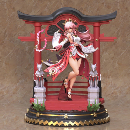Genshin Impact Archivo STL Impresión 3D Archivo STL digital Personaje del juego Yae Miko Figura 0014