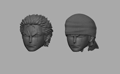 Zoro STL File 3D Printing Design File Anime One Piece Character 0051