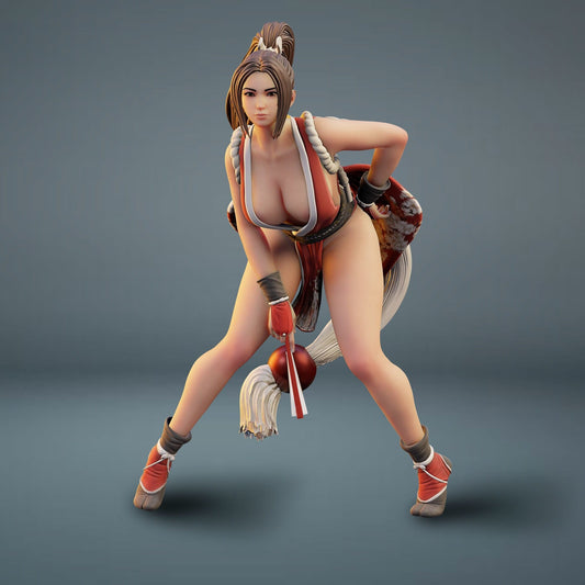 Mai Shiranui Archivo STL Femenino Impresión 3D Archivo STL Digital Personaje del Juego Figura Femenina 0015