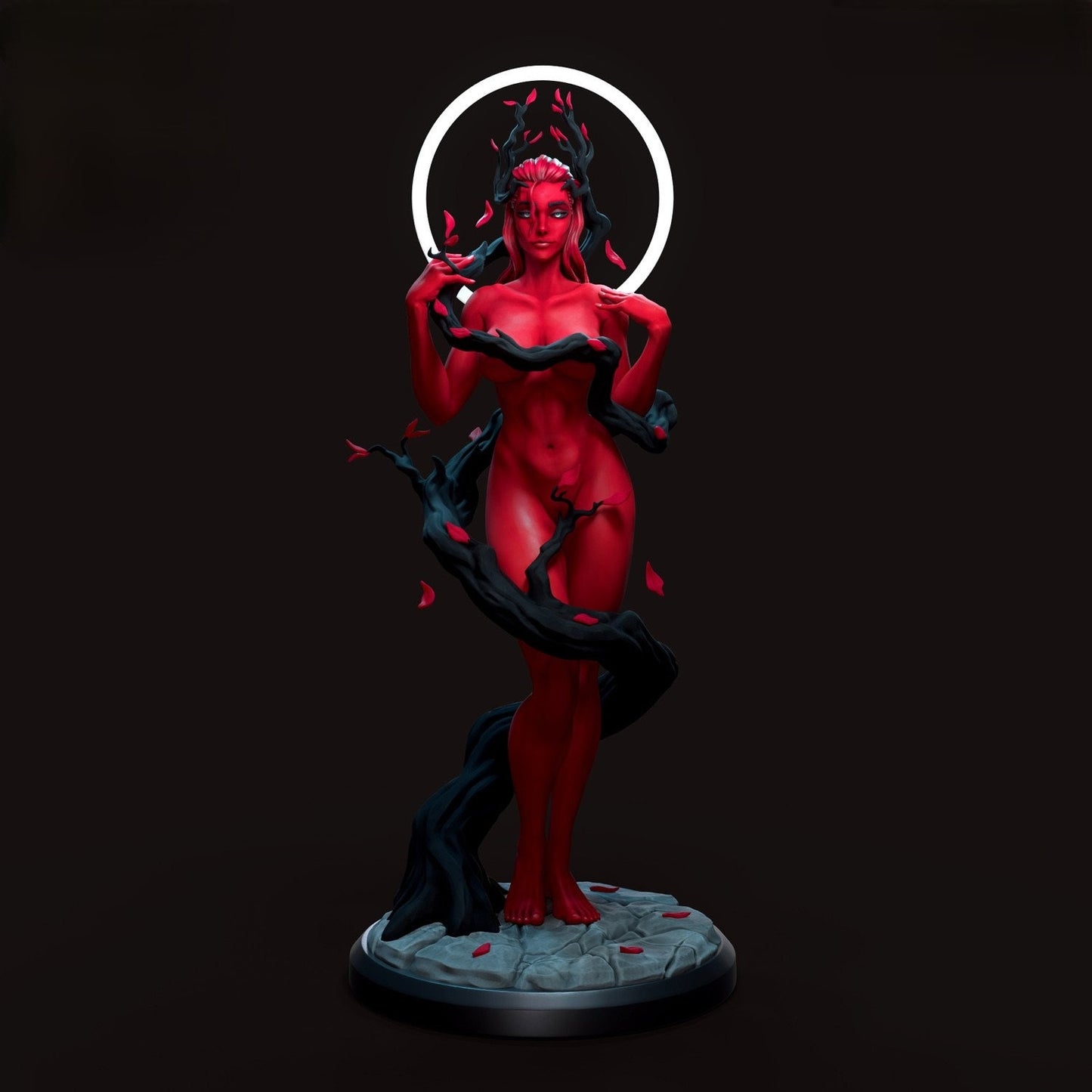 Demon Queen STL Archivo 3D Impresión Digital STL Archivo Fantasía Personaje Mujer Figura 0019