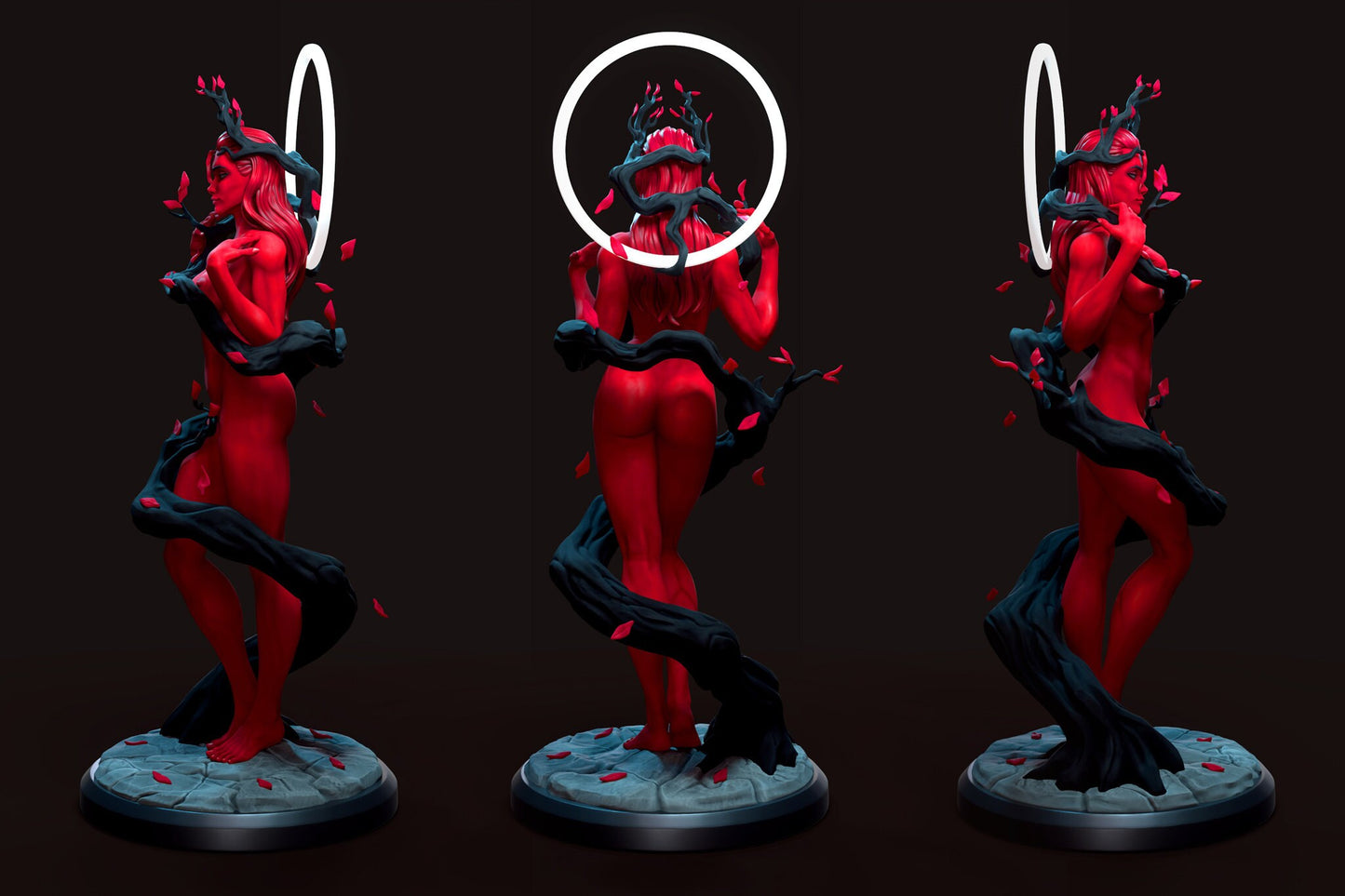 Demon Queen STL Archivo 3D Impresión Digital STL Archivo Fantasía Personaje Mujer Figura 0019