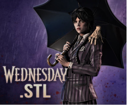 Miércoles Addams Archivo STL Impresión 3D Archivo STL digital Personaje de TV 0023