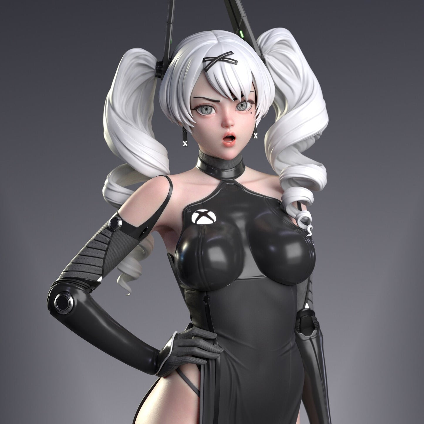 Anime Bunny Girl STL Fichier Impression 3D Fichier STL numérique Xbox Girl Character 0052