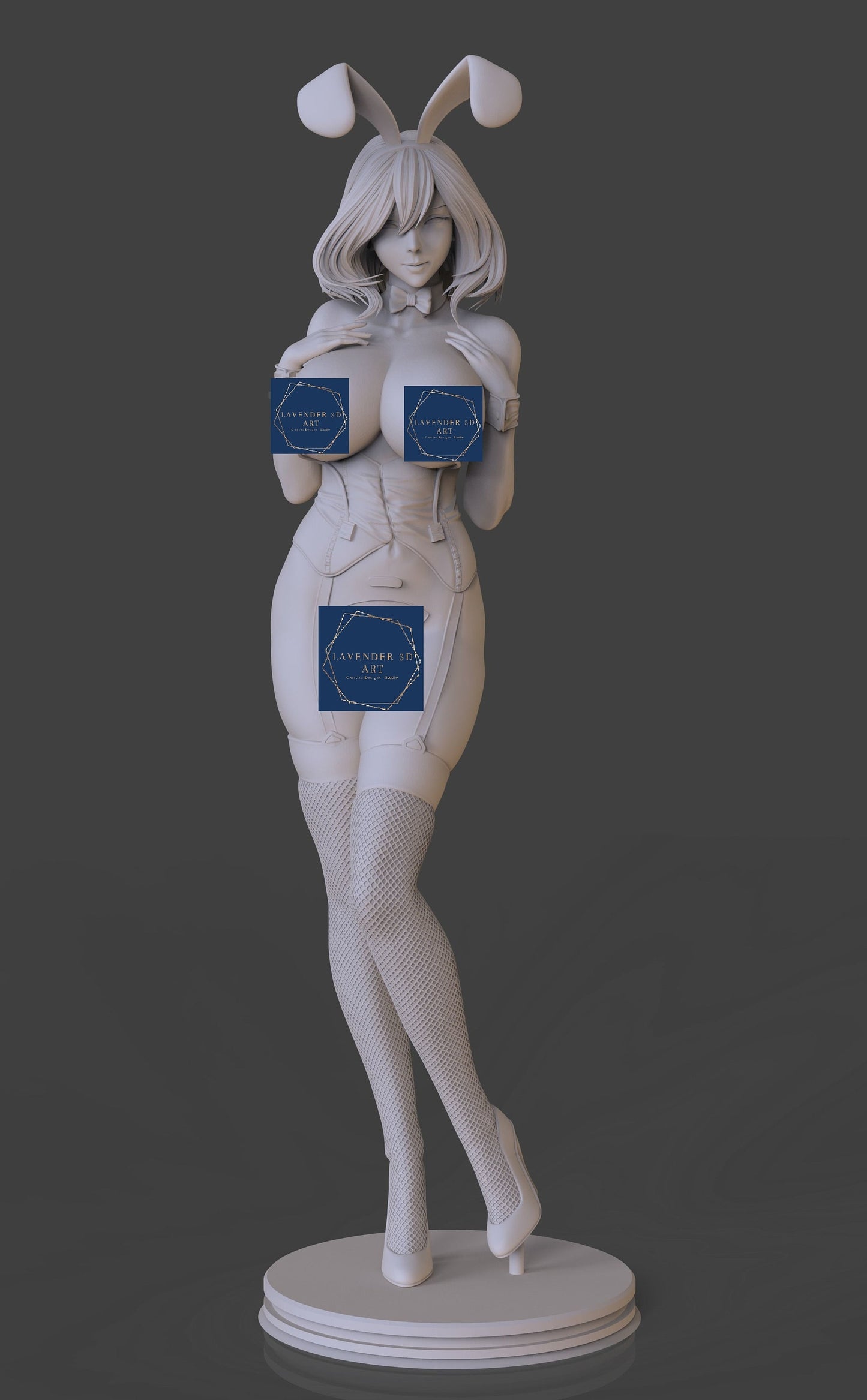 Bunny Girl STL Archivo 3D Impresión Digital STL Archivo Anime Personaje Femenino 0069