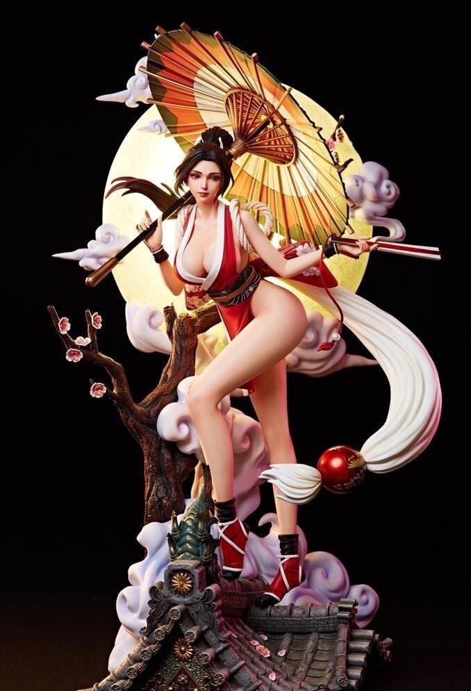 Mai Shiranui Archivo STL Impresión 3D Archivo STL digital Personaje del juego Figura femenina 0076