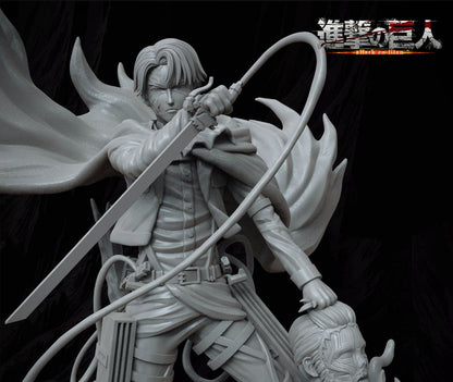 Attack On Titan Character Levi STL File 3D Printing Digital STL File Anime Character S006