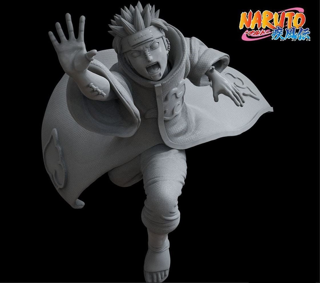 Fichier STL Naruto vs Pain Impression 3D Figure d'anime numérique Fichier STL S005